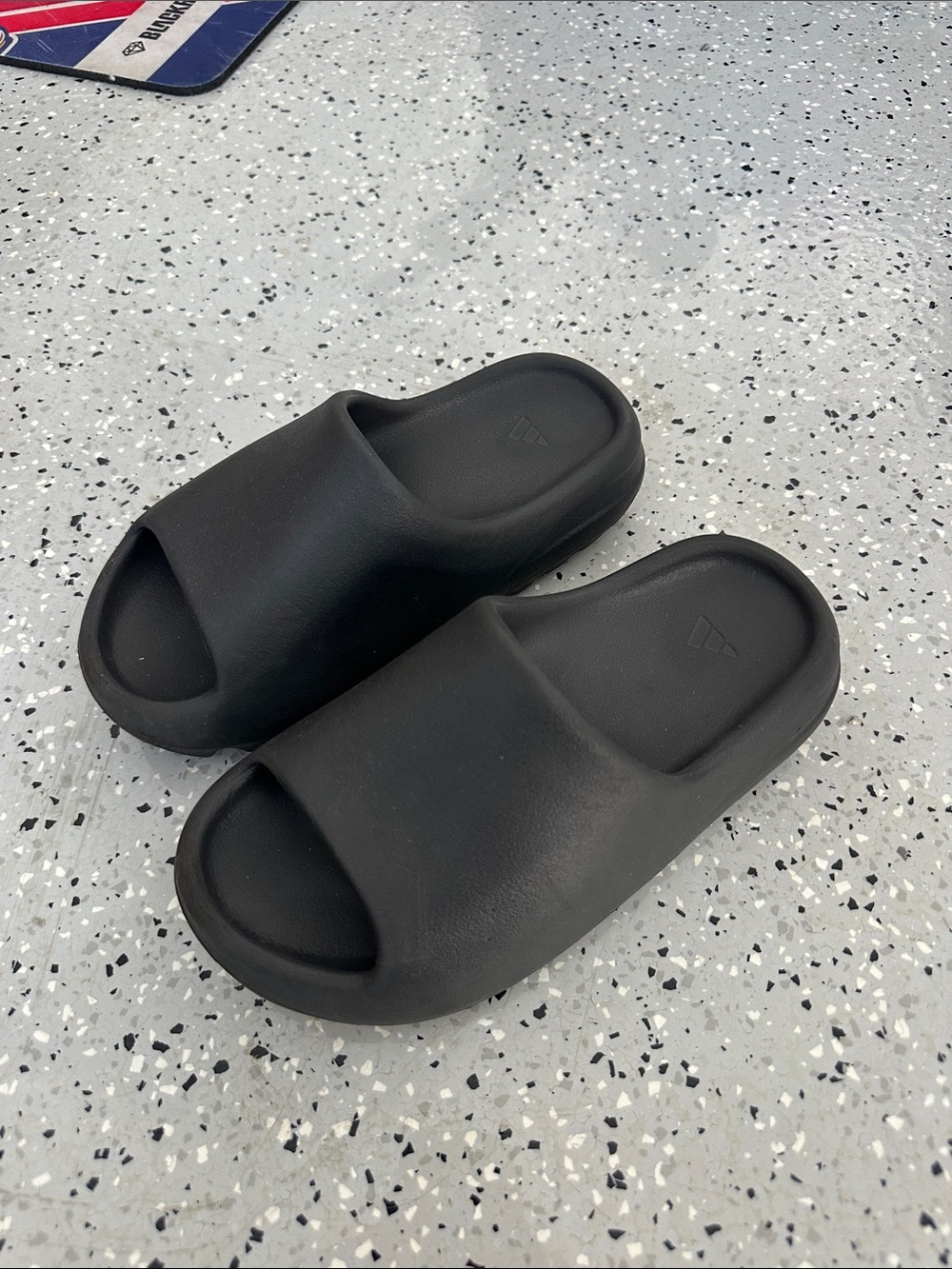 Black Slip-On Foam Slide Sandals -Yeezy/ Adidas (Men)